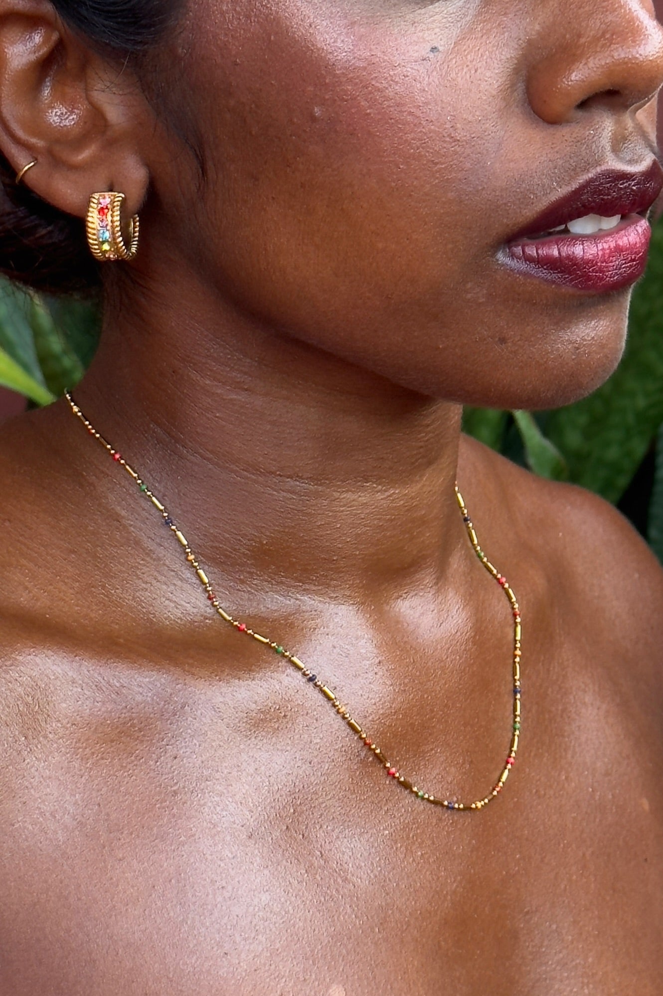 Multi Gem Hoops