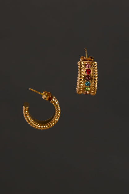 Multi Gem Hoops